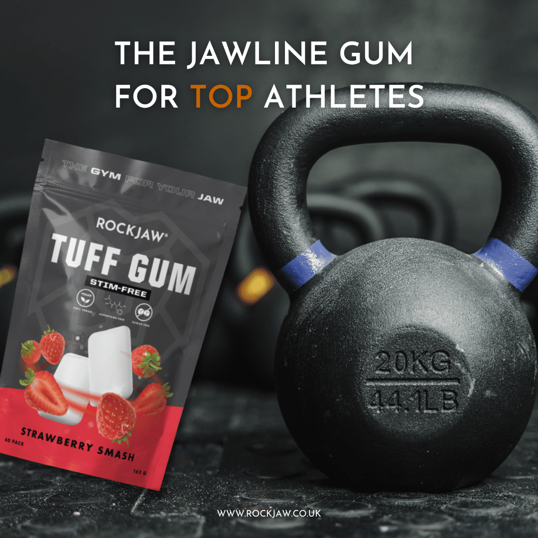 ROCKJAW® Hard Jawline Chewing Gum - Tuff Gum 2.0 with B Vitamins (Stim-Free)