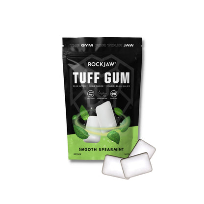 ROCKJAW® Hard Jawline Chewing Gum - Tuff Gum 2.0 with 20mg Caffeine, 20mg Taurine + B Vitamins