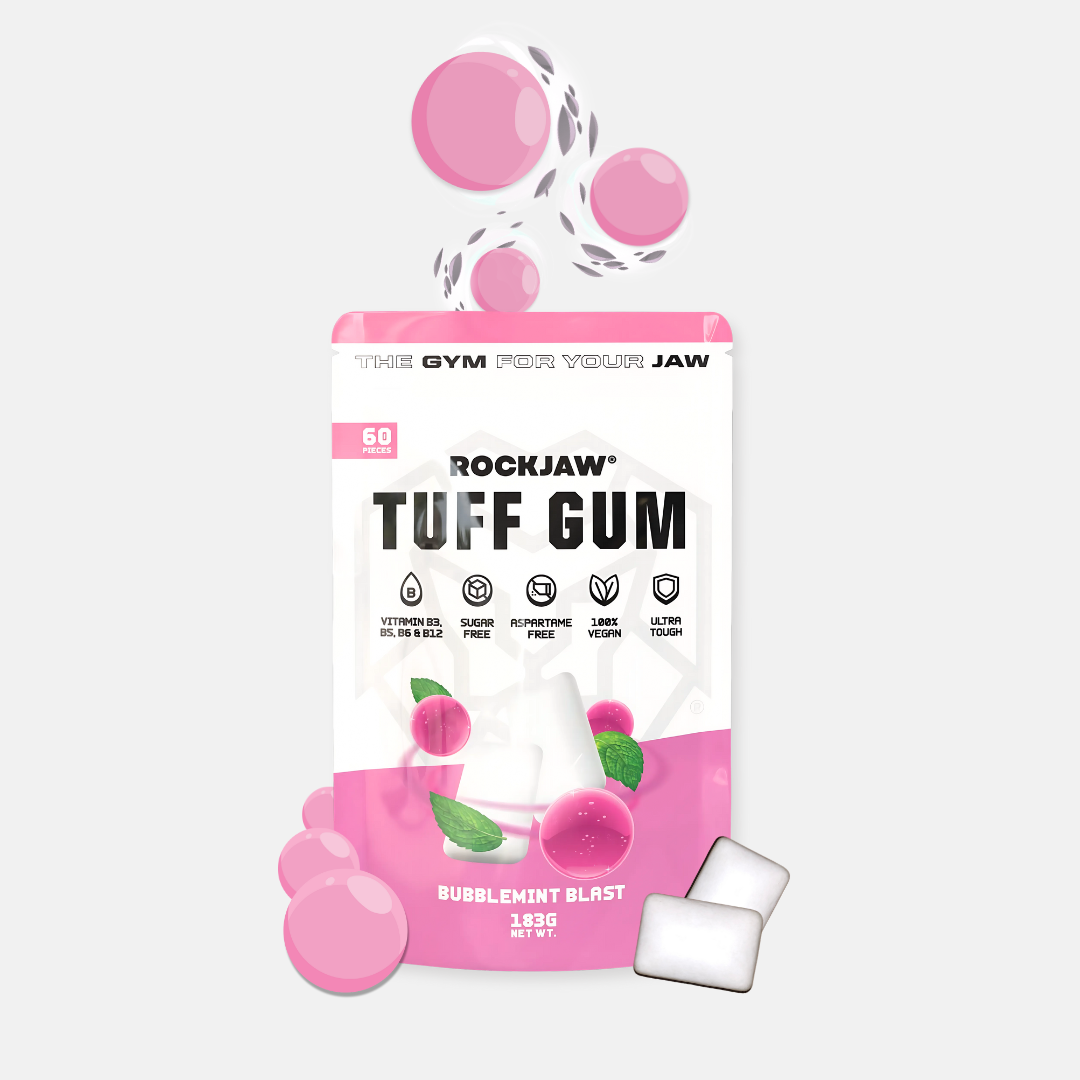 Tuff Gum + B Vitamins | Premium Ultra-Tough Jawline Gum | 60 Pieces