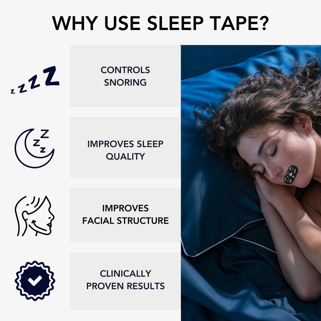 ROCKJAW® Sleep Mouth Tape - Looksmaxxing Tape, Helps Nasal Breathing, Improves Facial Structure & Tongue Posture + Sports Friendly -  Affirmations Edition