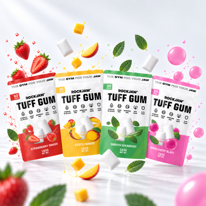 Tuff Gum + B Vitamins | Premium Ultra-Tough Jawline Gum | 60 Pieces