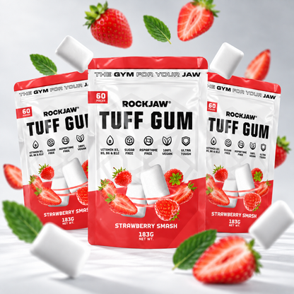 Tuff Gum + Vitaminas B | Chicle ultra-duro premium para mandíbula | 60 unidades