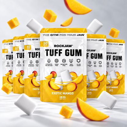 Tuff Gum + Vitaminas B | Chicle ultra-duro premium para mandíbula | 60 unidades