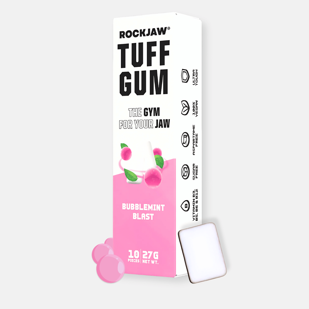 Tuff Gum 2.0 (Stim-Free) + B Vitamins | ROCKJAW® Tough Jawline Gum