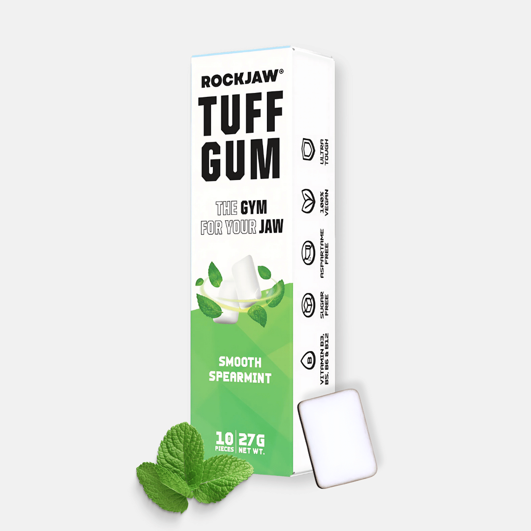 サプリメント Tuff Tuff Gum 2.0 (Stim-Free) + B Vitamins | ROCKJAW® Tough Jawline Gum