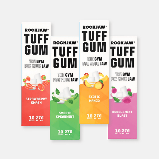 Chicle ROCKJAW® Hard Jawline - Tuff Gum 2.0 con vitaminas B (sin estimulantes)