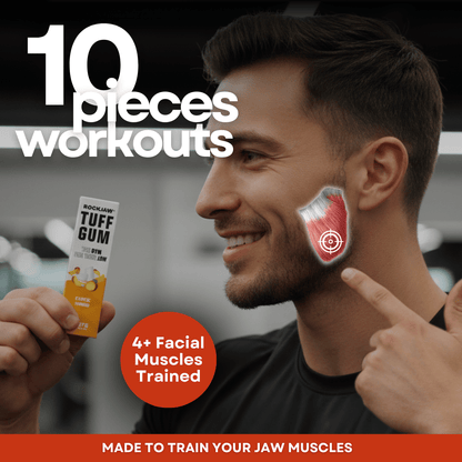Chicle ROCKJAW® Hard Jawline - Tuff Gum 2.0 con vitaminas B (sin estimulantes)
