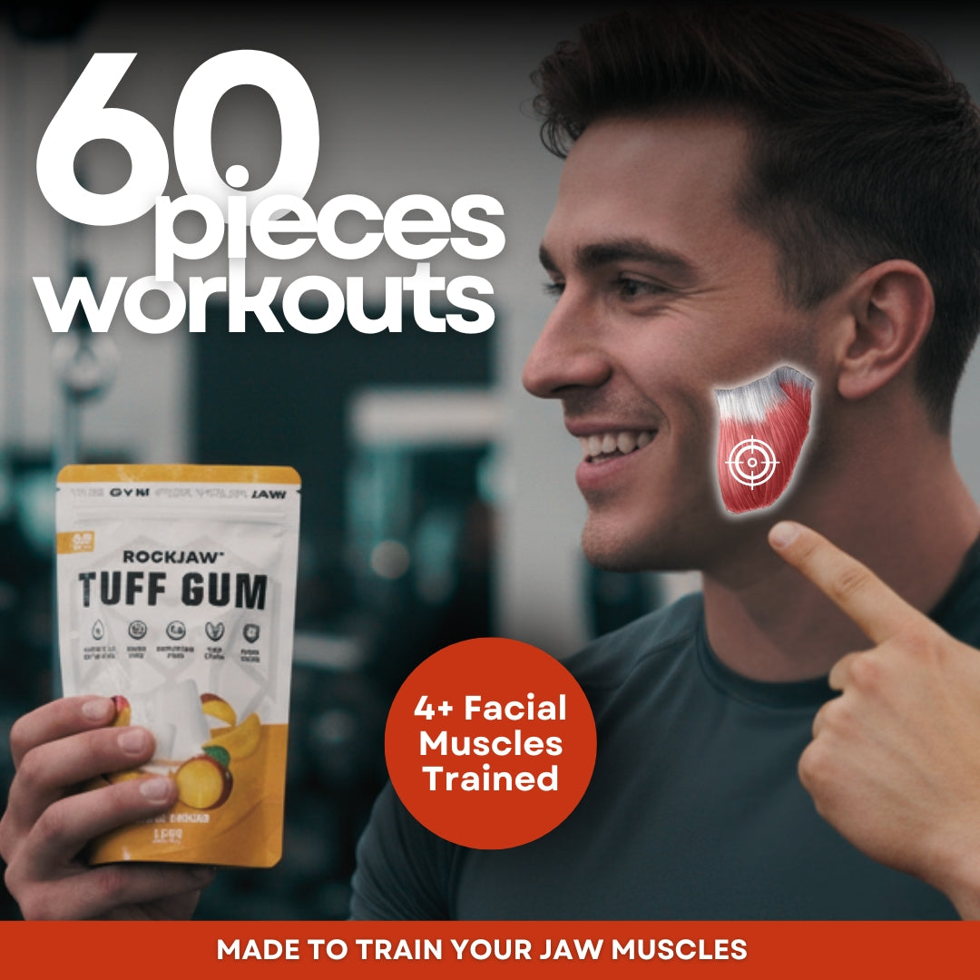 Tuff Gum + B Vitamins | Premium Ultra-Tough Jawline Gum | 60 Pieces