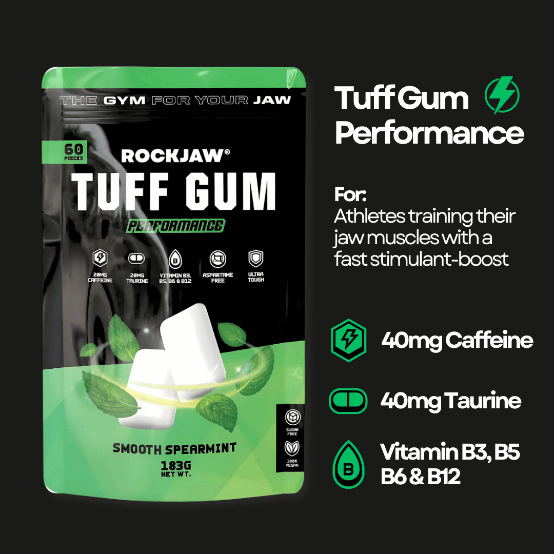 Tuff Gum Performance | Hard Jawline Gum + 40mg Caffeine & Taurine
