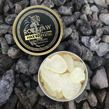 ROCKJAW® Premium Greek Mastic Jawline Gum - Edición MAX - Reutilizable hasta 3 veces