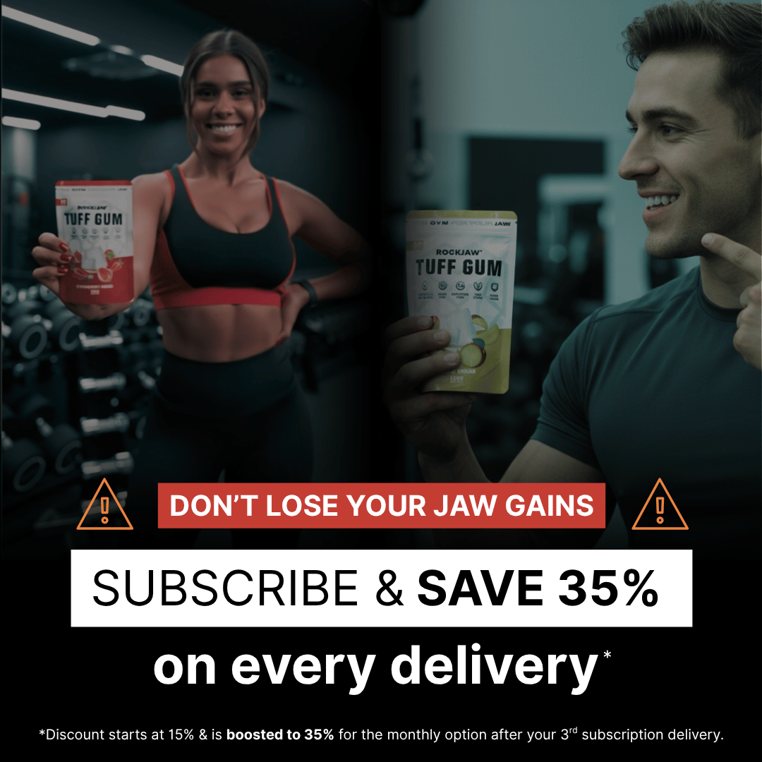 Tuff Gum + B Vitamins | Premium Ultra-Tough Jawline Gum | 60 Pieces