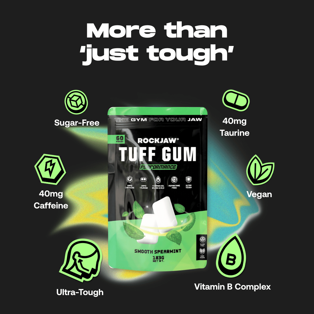 Tuff Gum Performance | Hard Jawline Gum + 40mg Caffeine & Taurine