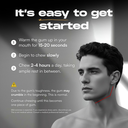 Tuff Gum + B Vitamins | Premium Ultra-Tough Jawline Gum | 60 Pieces