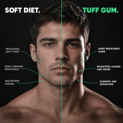 Tuff Gum + B Vitamins | Premium Ultra-Tough Jawline Gum | 60 Pieces