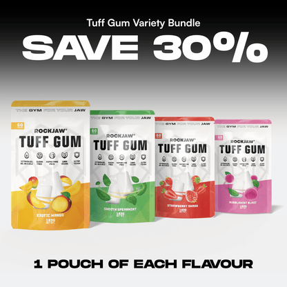 Tuff Gum + B Vitamins | Ultra-Tough Jawline Gum | Variety Discount Bundle